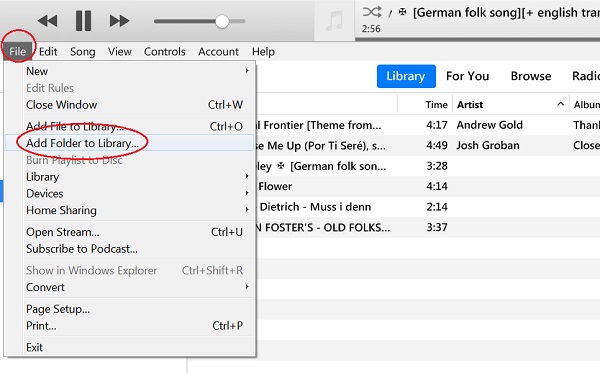 Add Music Folders to iTunes Library