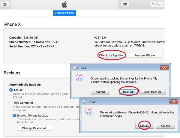 Apply iPhone iOS Update with iTunes