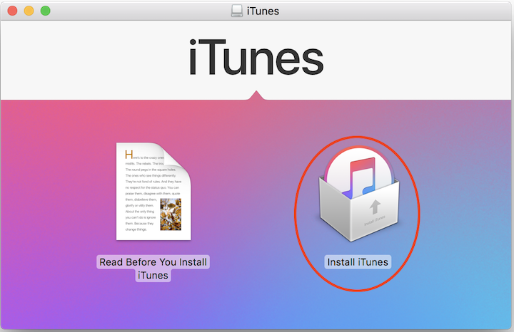 Install iTunes for Mac