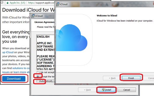 Download and Install iCloud for Windows