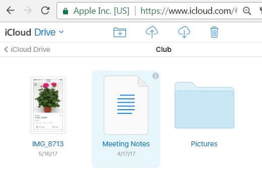 Managing iCloud Drive Files with Web Browser