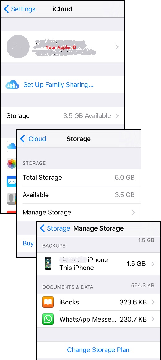 Manage iCloud Storage from iPhone