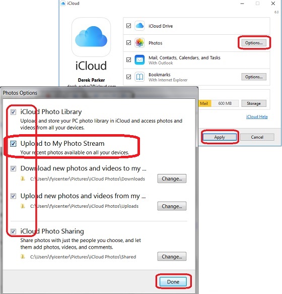 Use My Photo Stream with iCloud for Windows