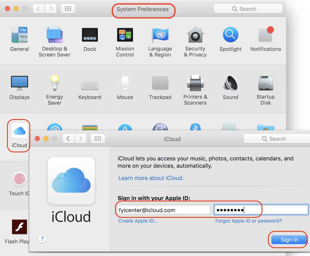 Starting and Signing in to iCloud for macOS