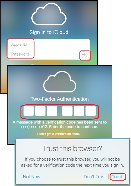 Two-Factor Authentication to Login to iCloud.com