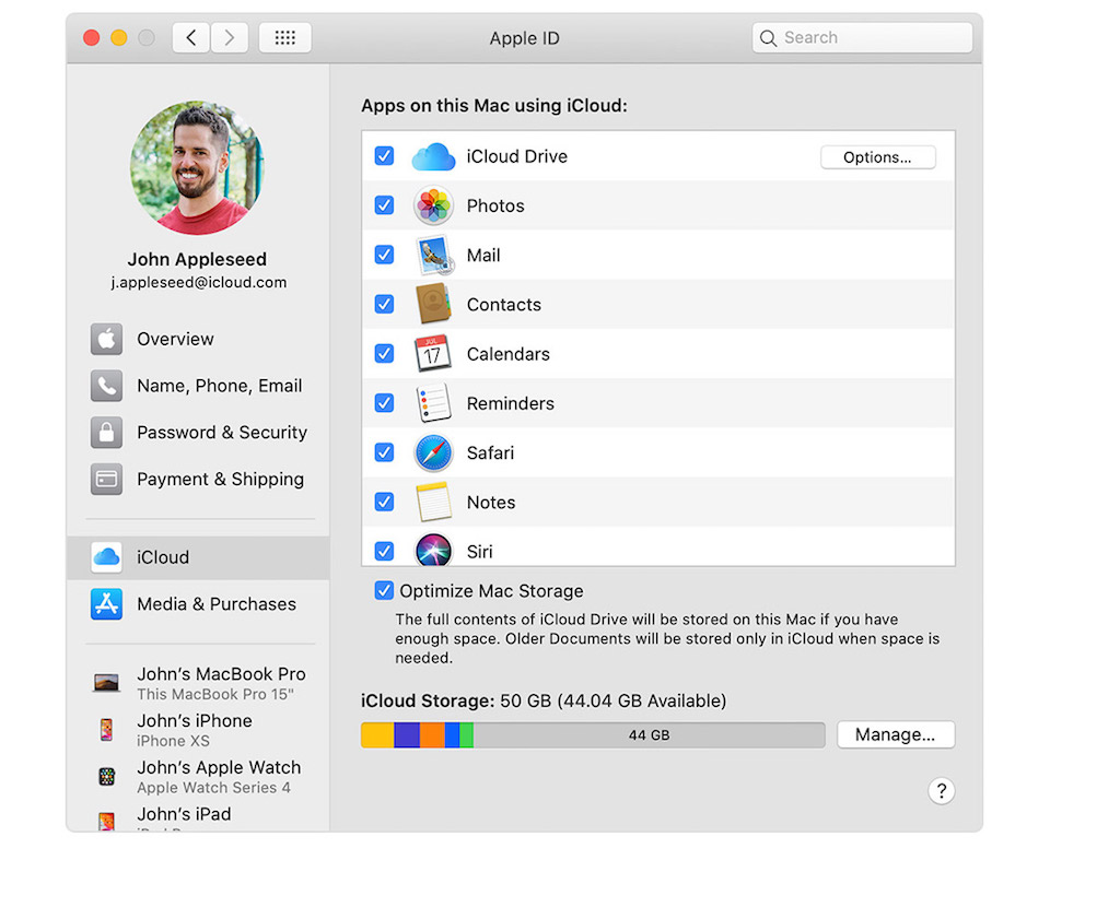 Apple iCloud for macOS Screenshot