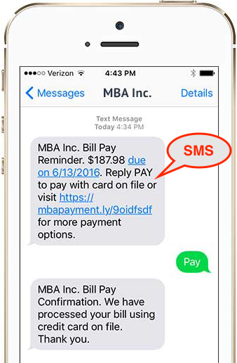 Confirm Bill Payment with the SMS Technology on iPhone