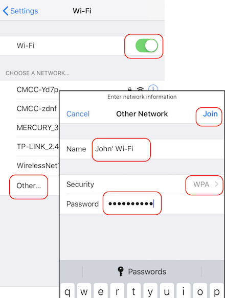 Connect to Wi-Fi Networks on iPhone