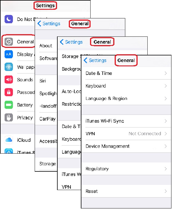General Settings Iphone