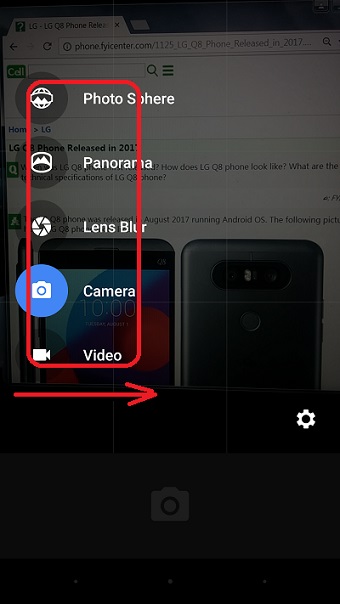 Camera Operation Modes with LG Phone