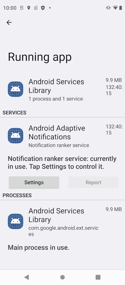Background Services Created by Android Services Library