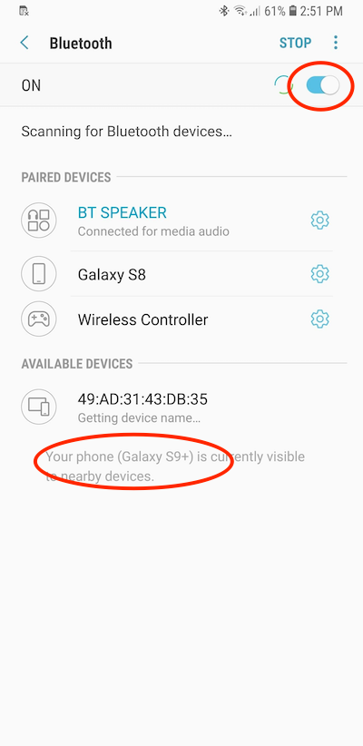 Turn On Bluetooth on Samsung Galaxy